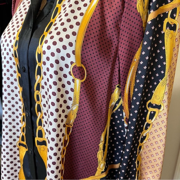 NWOT- ZARA TRF COLLECTION- Oversized Multi Pattern Top- L - Picture 5 of 9